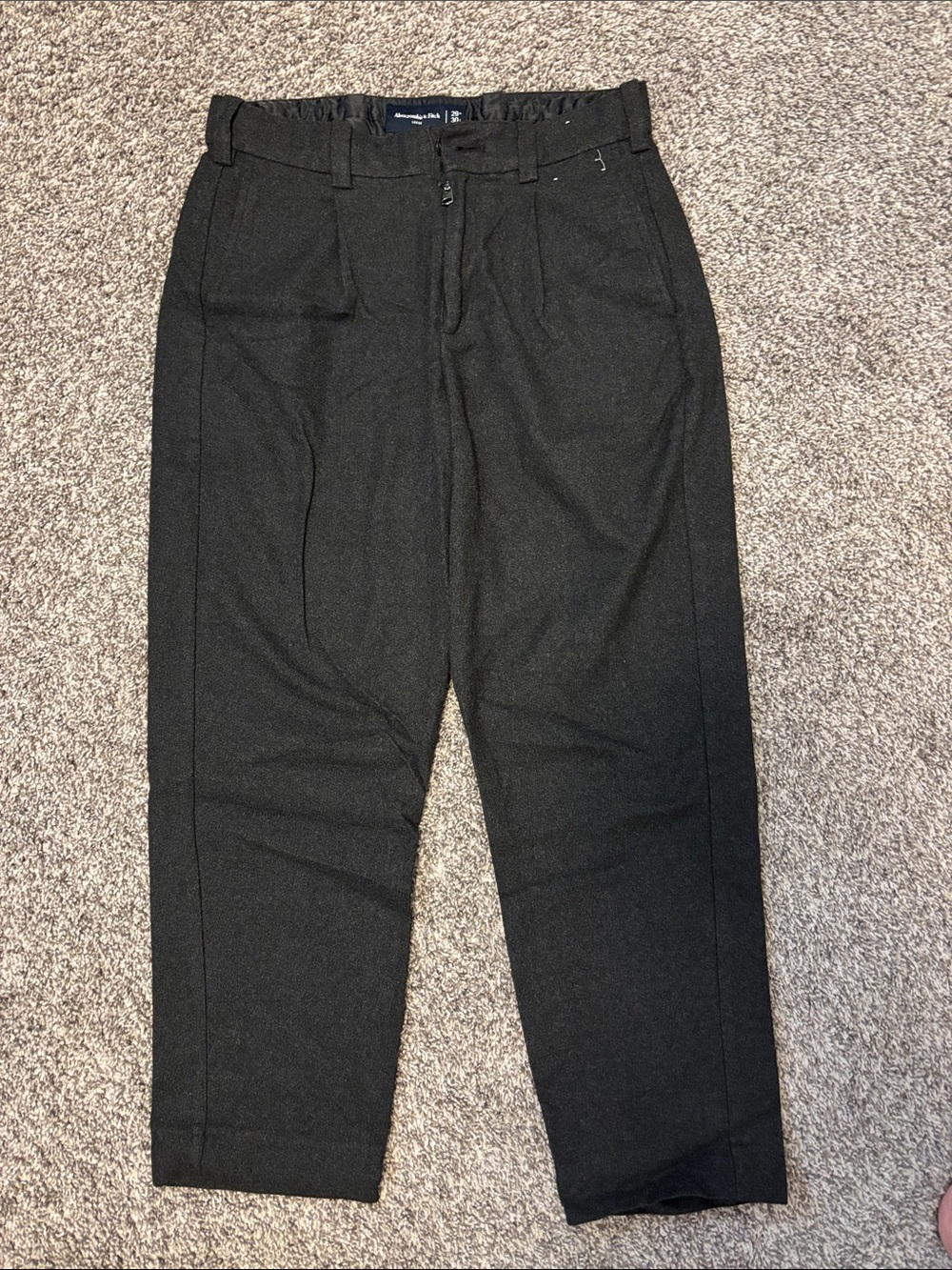 Men's Dark Grey Dress Pants by Unbranded